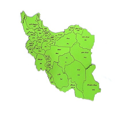 پازل چوبی سپیدار مدل نقشه ایران