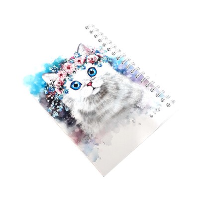 دفتر خاطرات سنجاقک طرح گربه سفید